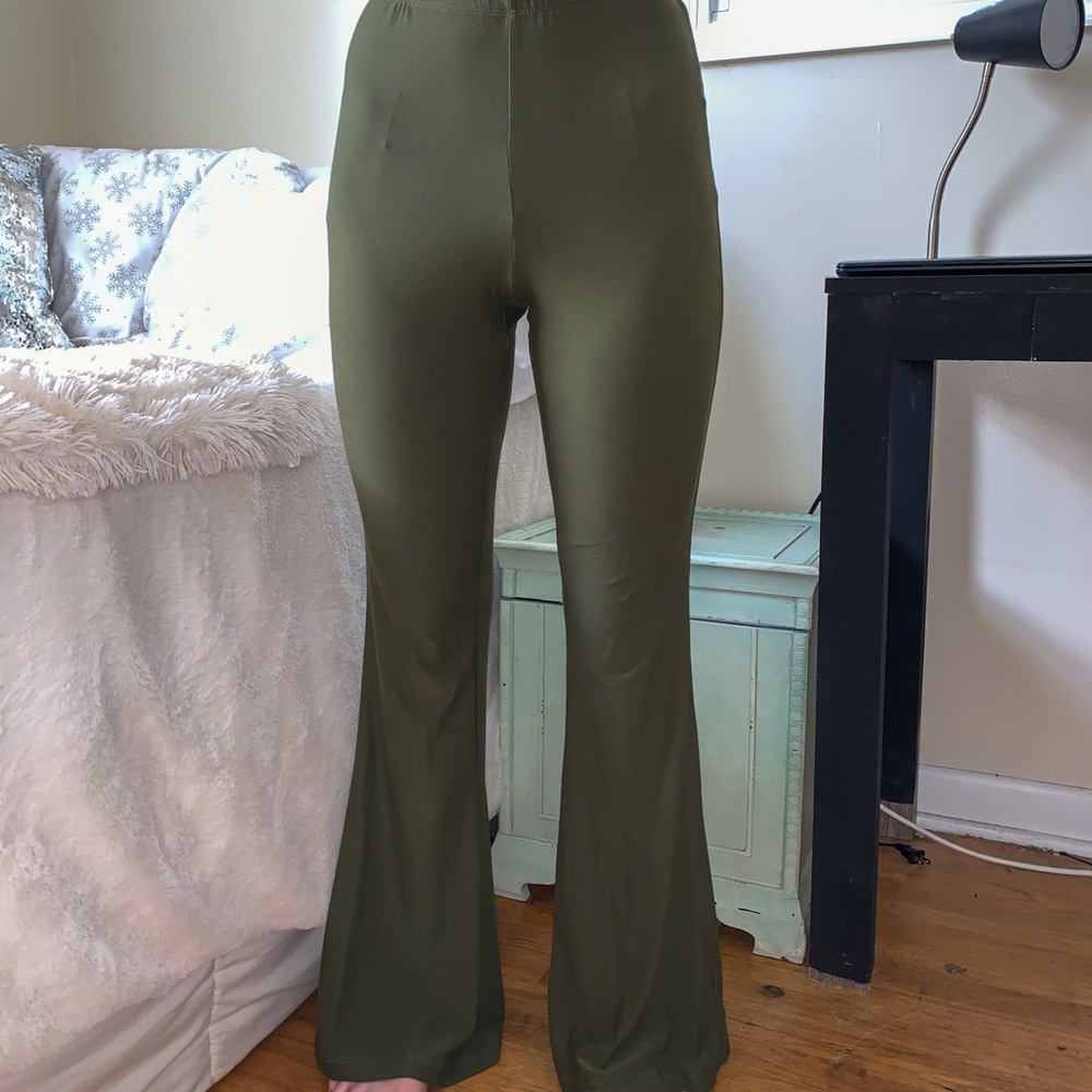Army Green Flare Pants